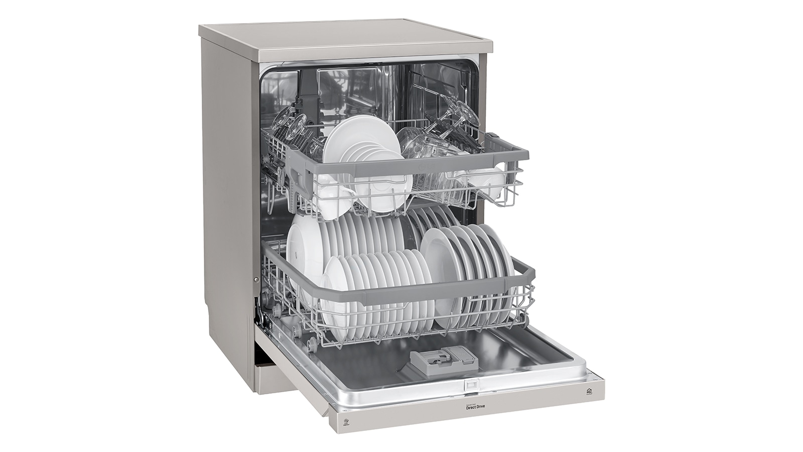 LG 14 Place QuadWash® Dishwasher in Platinum Steel Finish, XD4B14PS